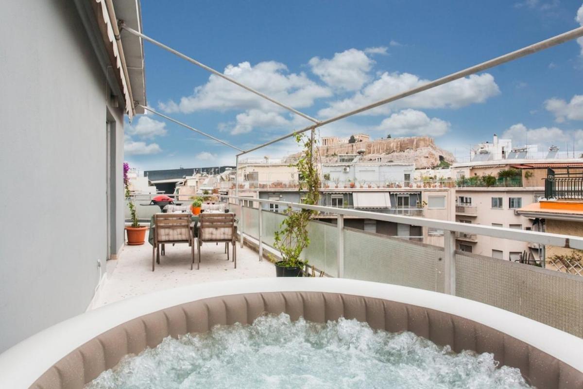 Appartement Lovely Apt W/Heated Jacuzzi &Full Acropolis View à Athènes Extérieur photo